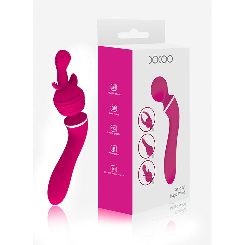 10-Frequency Silicone Vibrating Wand – With or Without Head Attachment