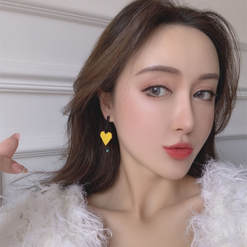 Asymmetric Love Heart Earrings