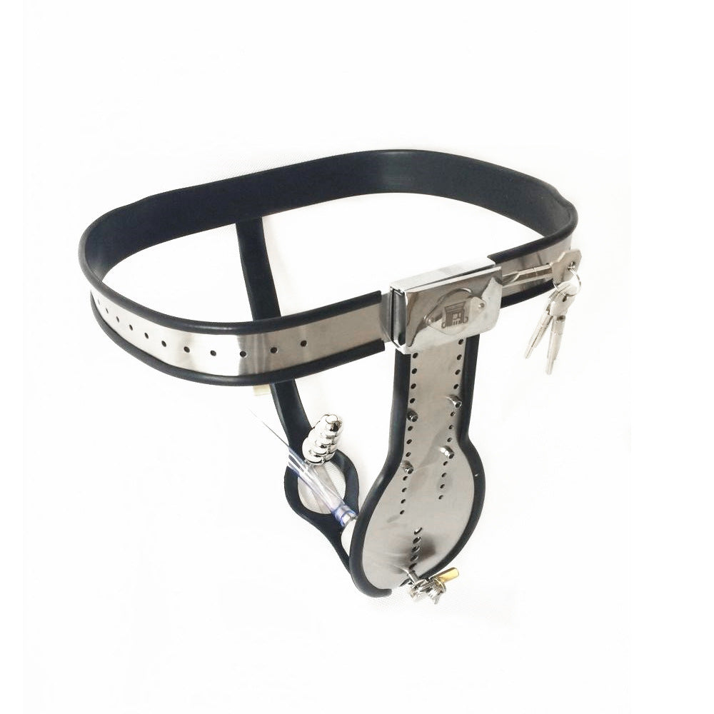 Stainless Steel Male Chastity Belt – T-Lock