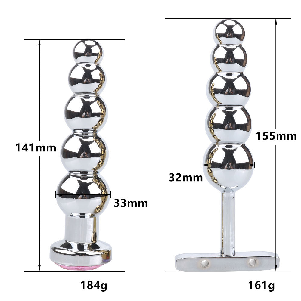 Metal Anal Beads – 2 Styles in Silver & Gold