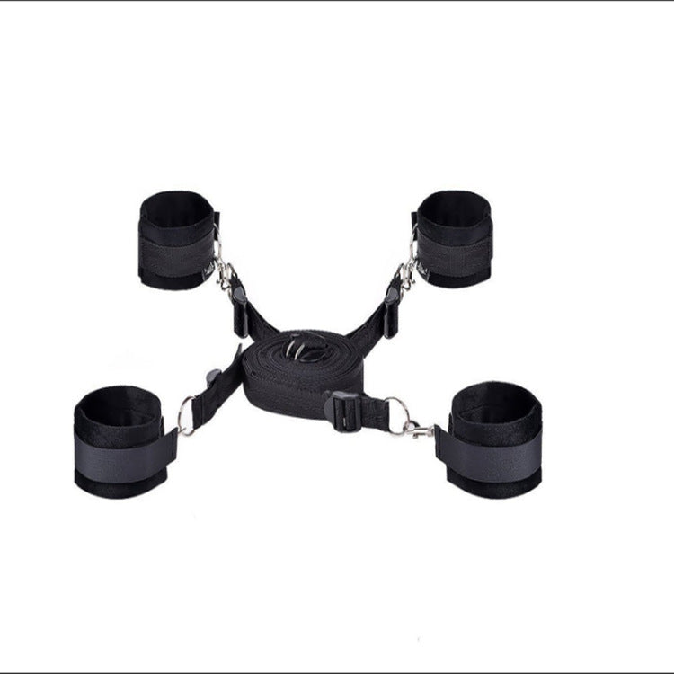 8-Piece BDSM Bondage Set – Handcuffs, Whip, Collar & More
