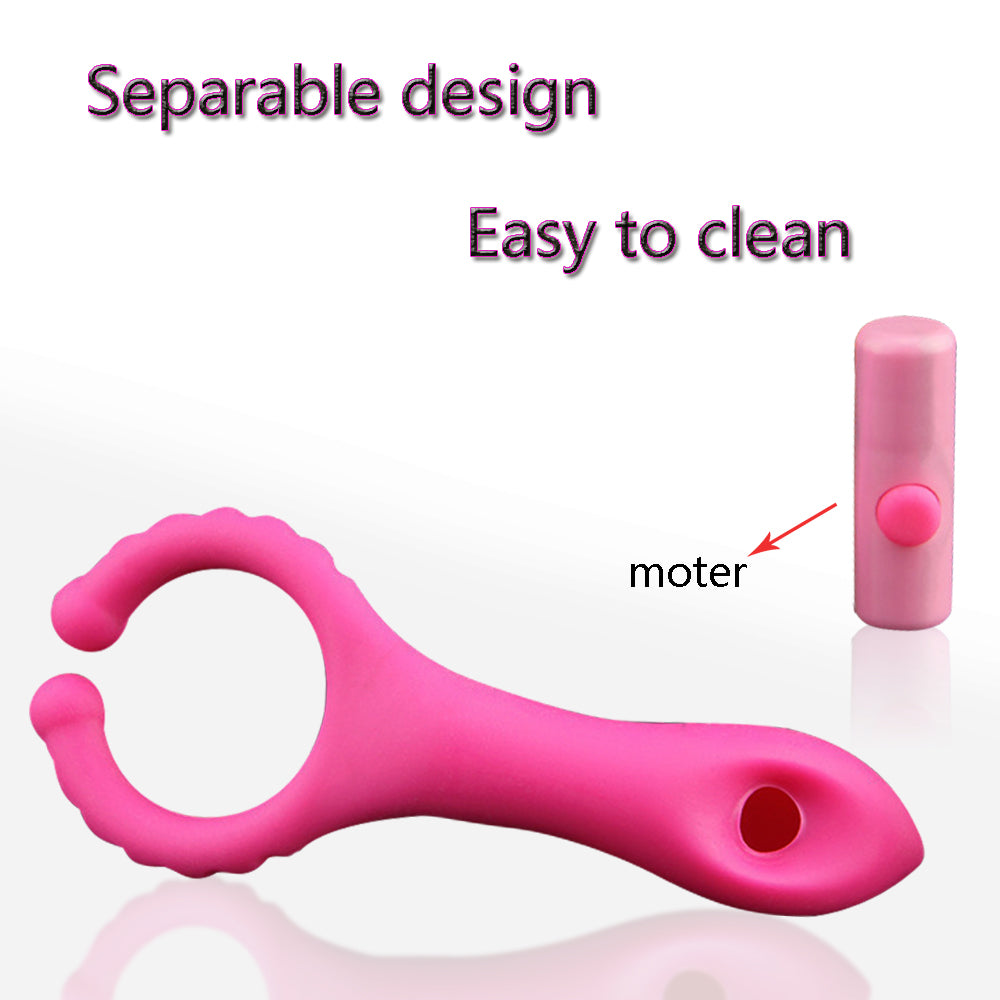 Silicone Vibrating Nipple Clamp – Rose Red