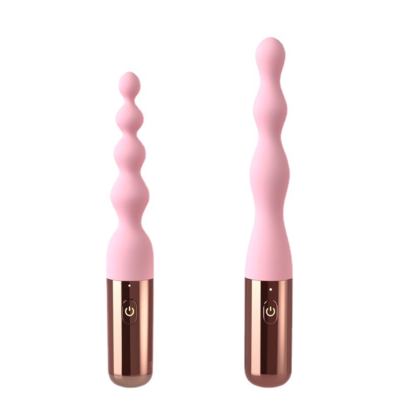 Silicone Beaded Vibrating Dildo