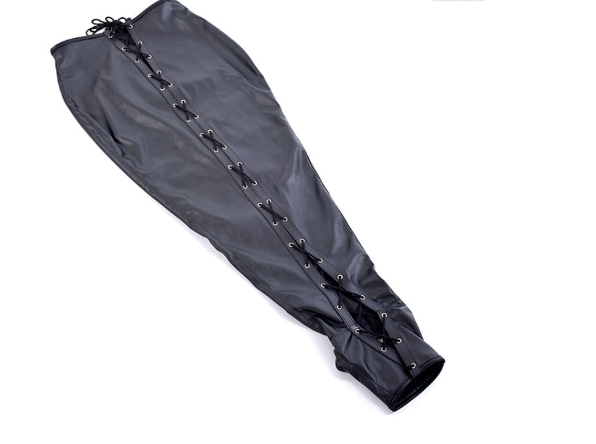 Bare Buttocks All-inclusive Bag Restraint Confinement Leggings Restraint Tight Coating