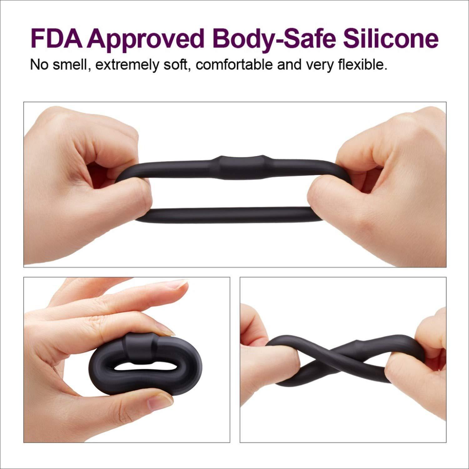 Men's Liquid Silicone Delay Ring Kit – 4 Styles
