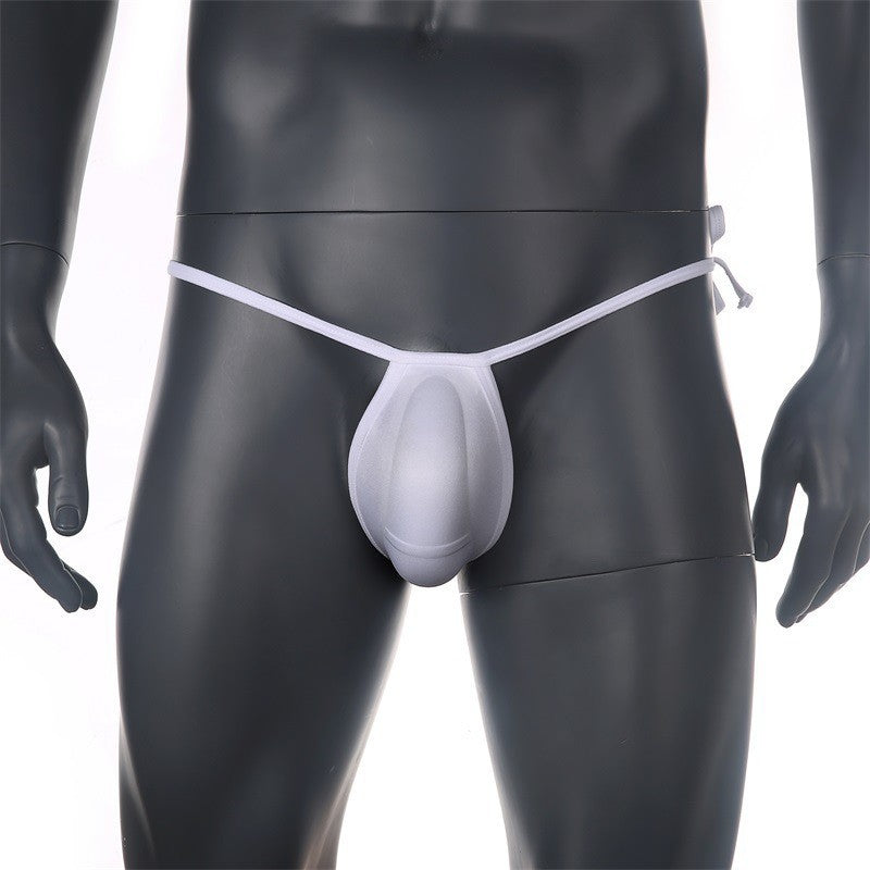 Lace-up Men's Personality Big Sponge Cup Underwear Large Space Thong