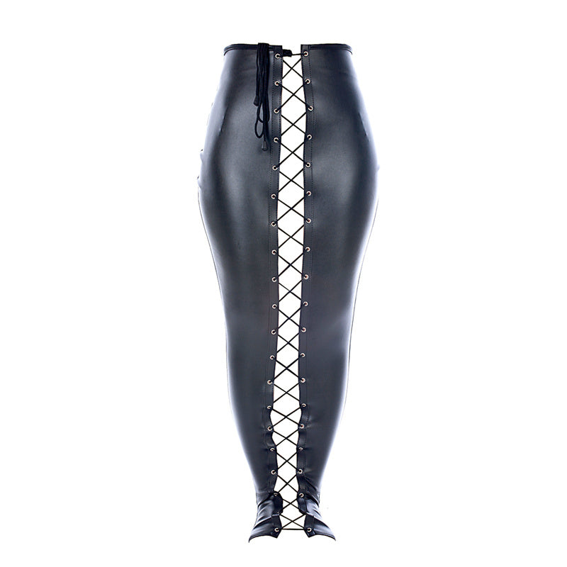 Bare Buttocks All-inclusive Bag Restraint Confinement Leggings Restraint Tight Coating