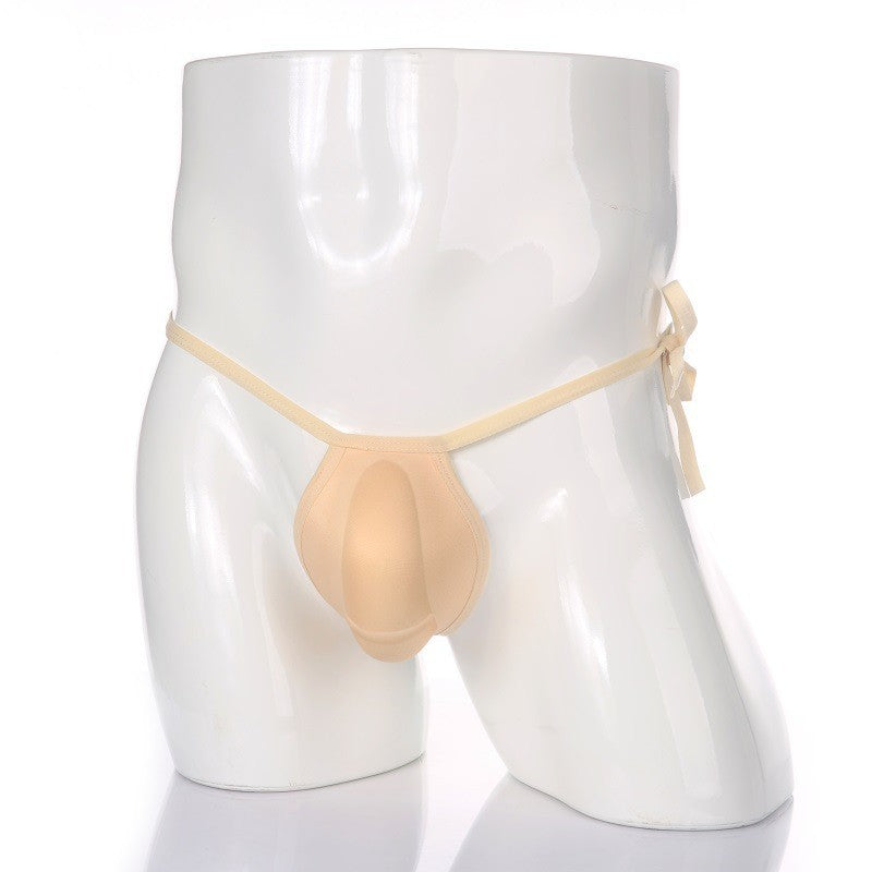 Lace-up Men's Personality Big Sponge Cup Underwear Large Space Thong