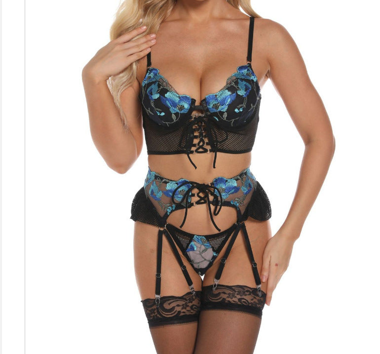 Hollow-Out Cute Girl Lingerie Set – 4 Colours, Sizes S–2XL