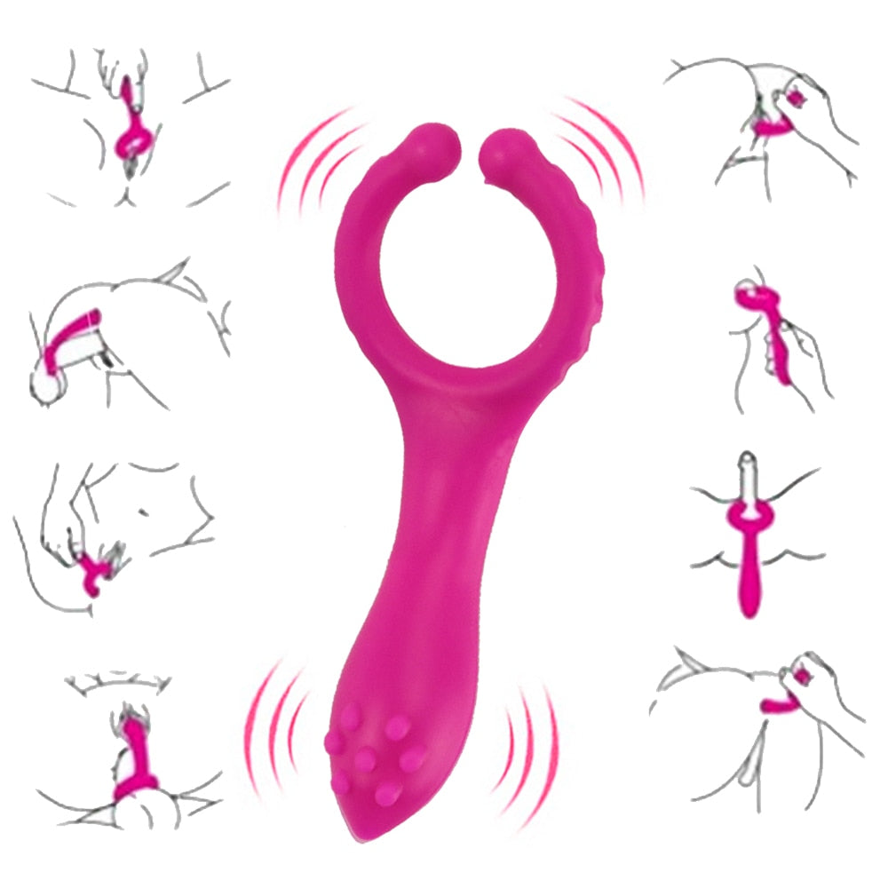 Silicone Vibrating Nipple Clamp – Rose Red