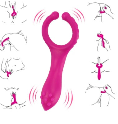 Silicone Vibrating Nipple Clamp – Rose Red