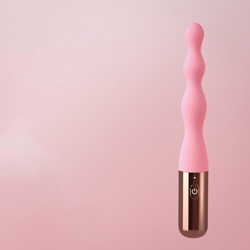 Silicone Beaded Vibrating Dildo