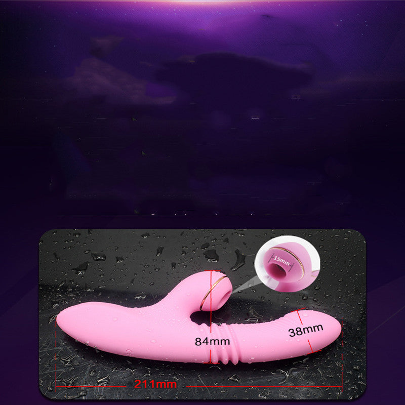 Automatic Retractable Sucking Warming Vibrator for Women