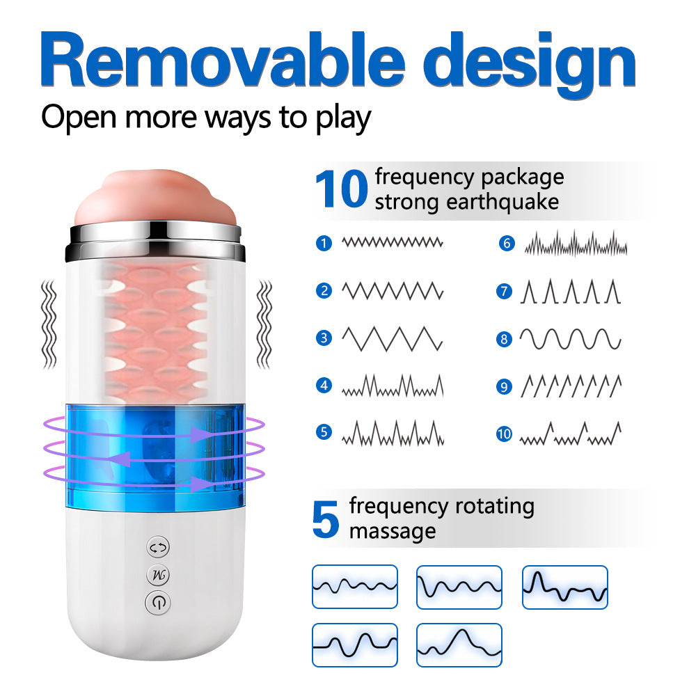 Automatic Rotating Vibrating Stroker Cup for Men