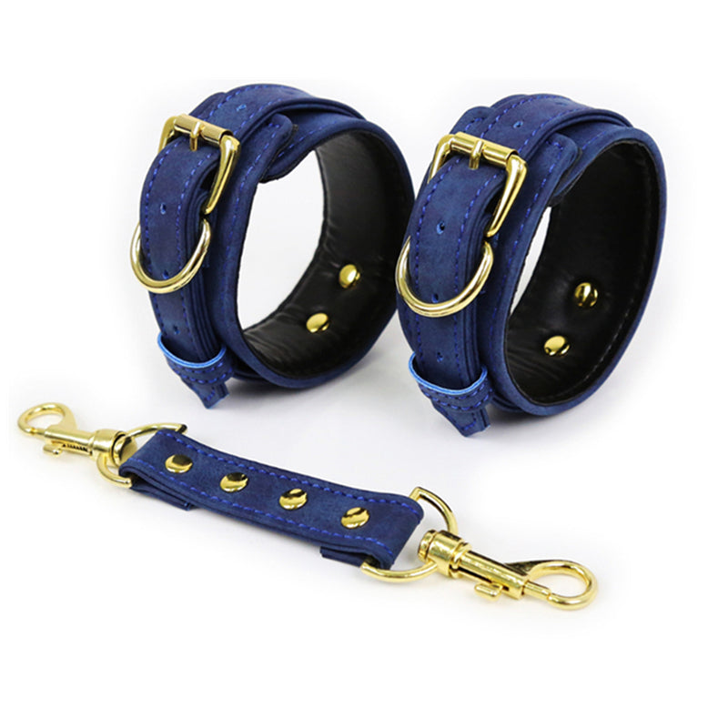 Leather Handcuffs Leg Cuffs With Waist Restraint Belt Toys