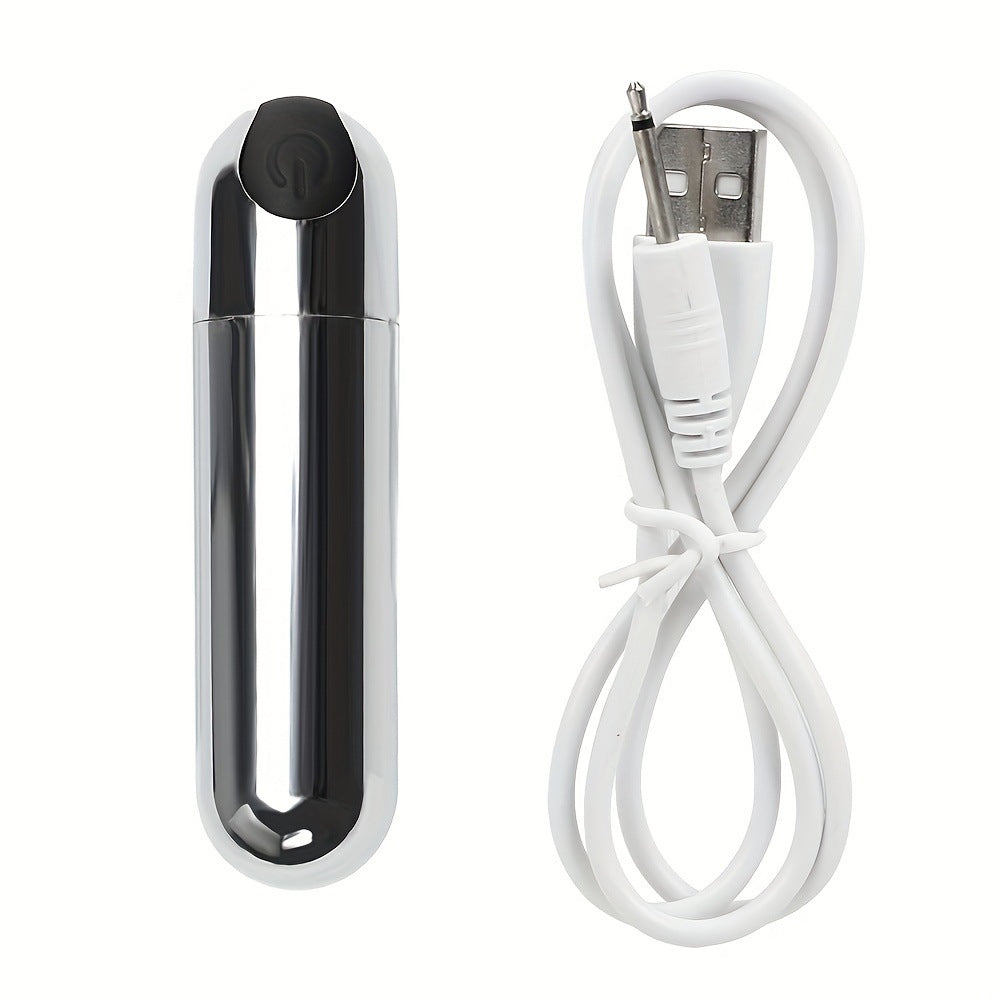 10-Mode Mini Bullet Vibrator – USB Rechargeable