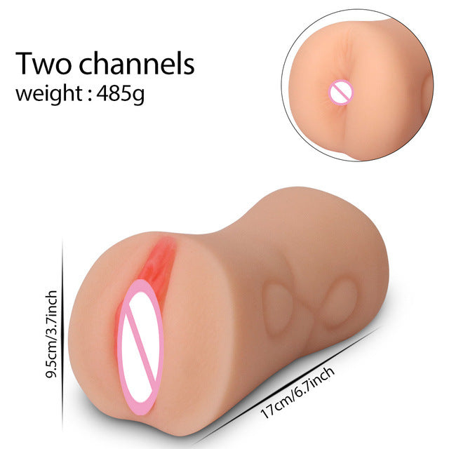 Realistic Double-Hole TPE Masturbator – Lifelike Feel
