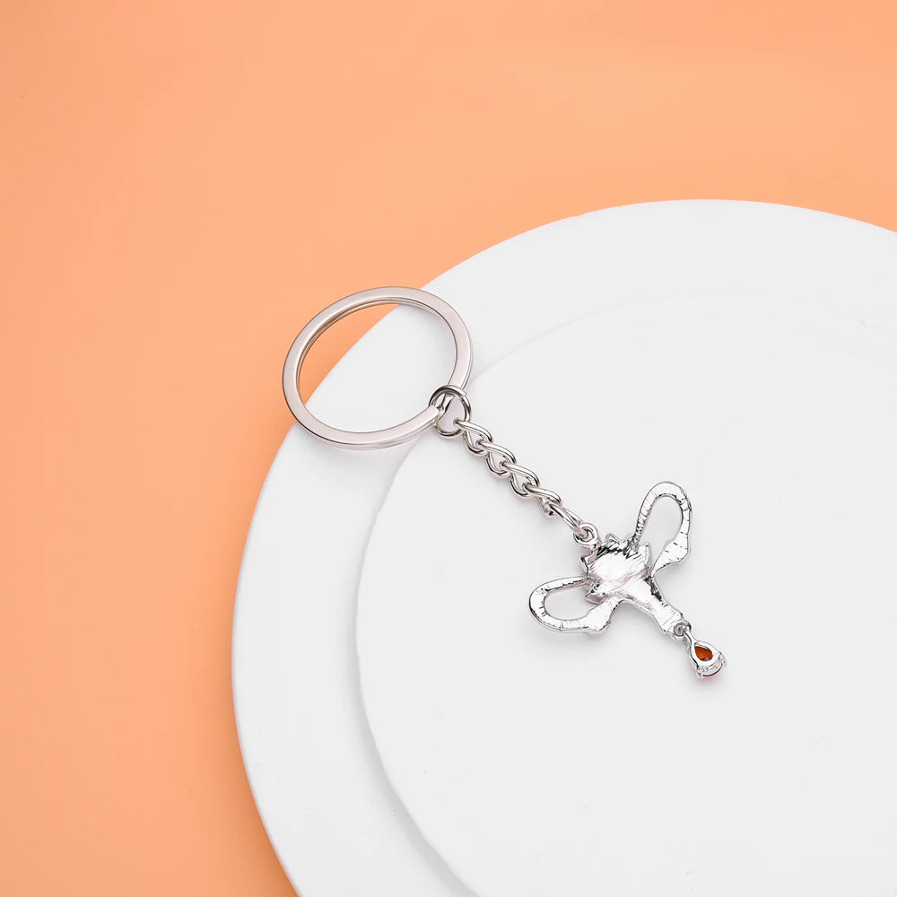 Lotus Uterus Crystal Keychain