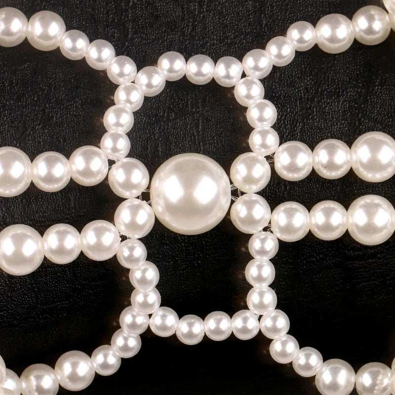 Handmade White Floral Beaded Body Chain