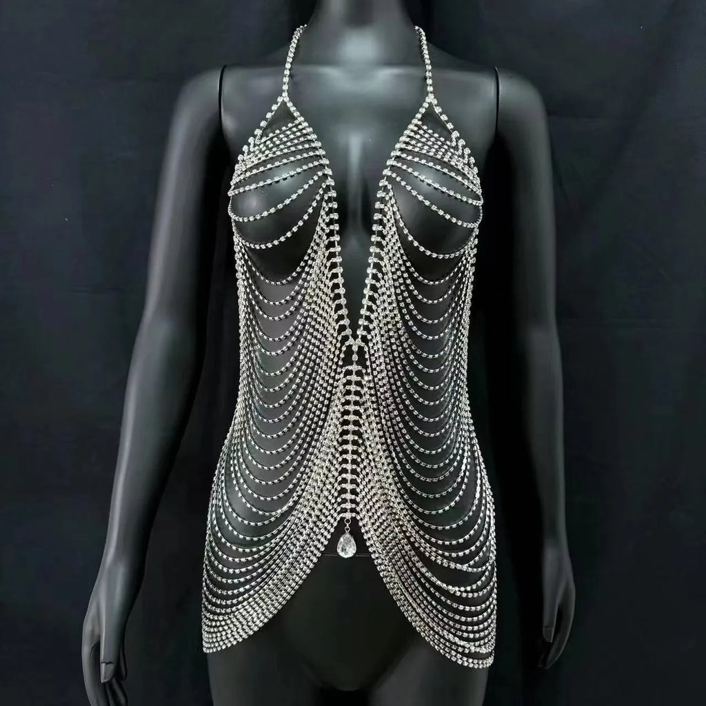 Luxury Rhinestone Tassel Full Body Chain