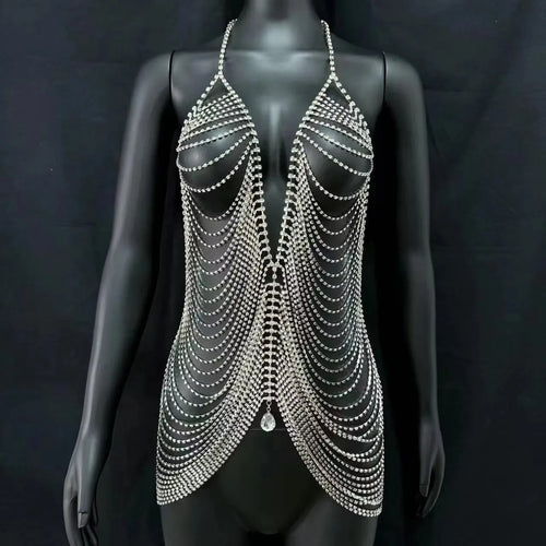 Luxury Rhinestone Tassel Full Body Chain
