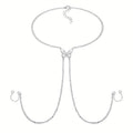 Butterfly Nipple Rings with Chain