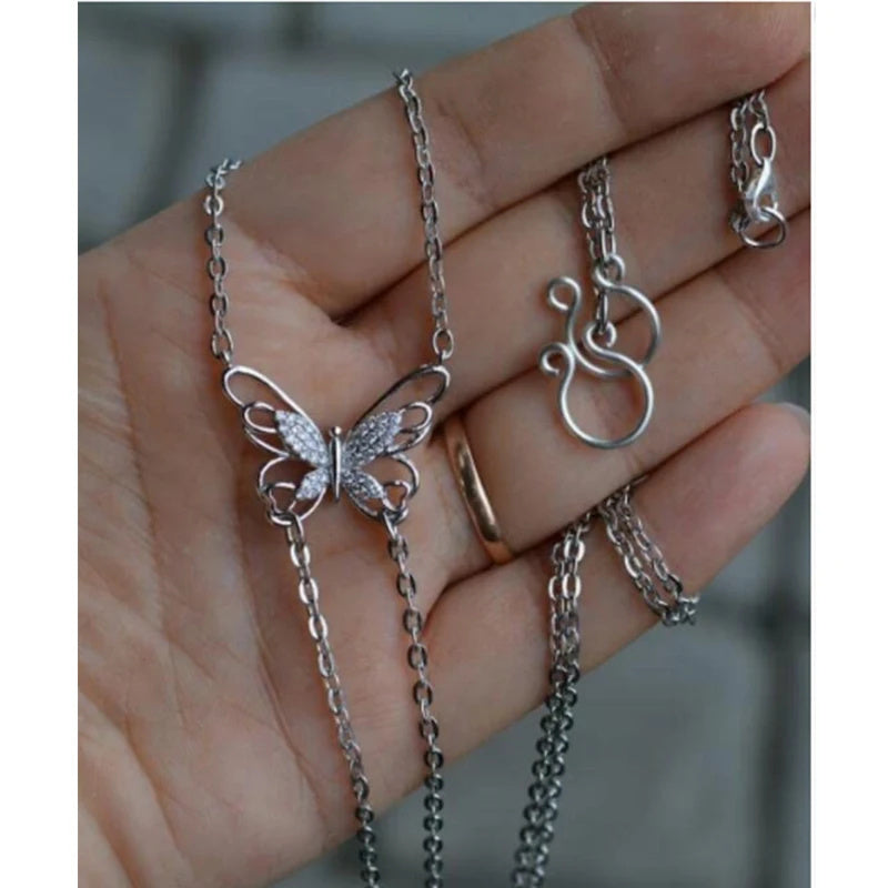 Butterfly Nipple Rings with Chain