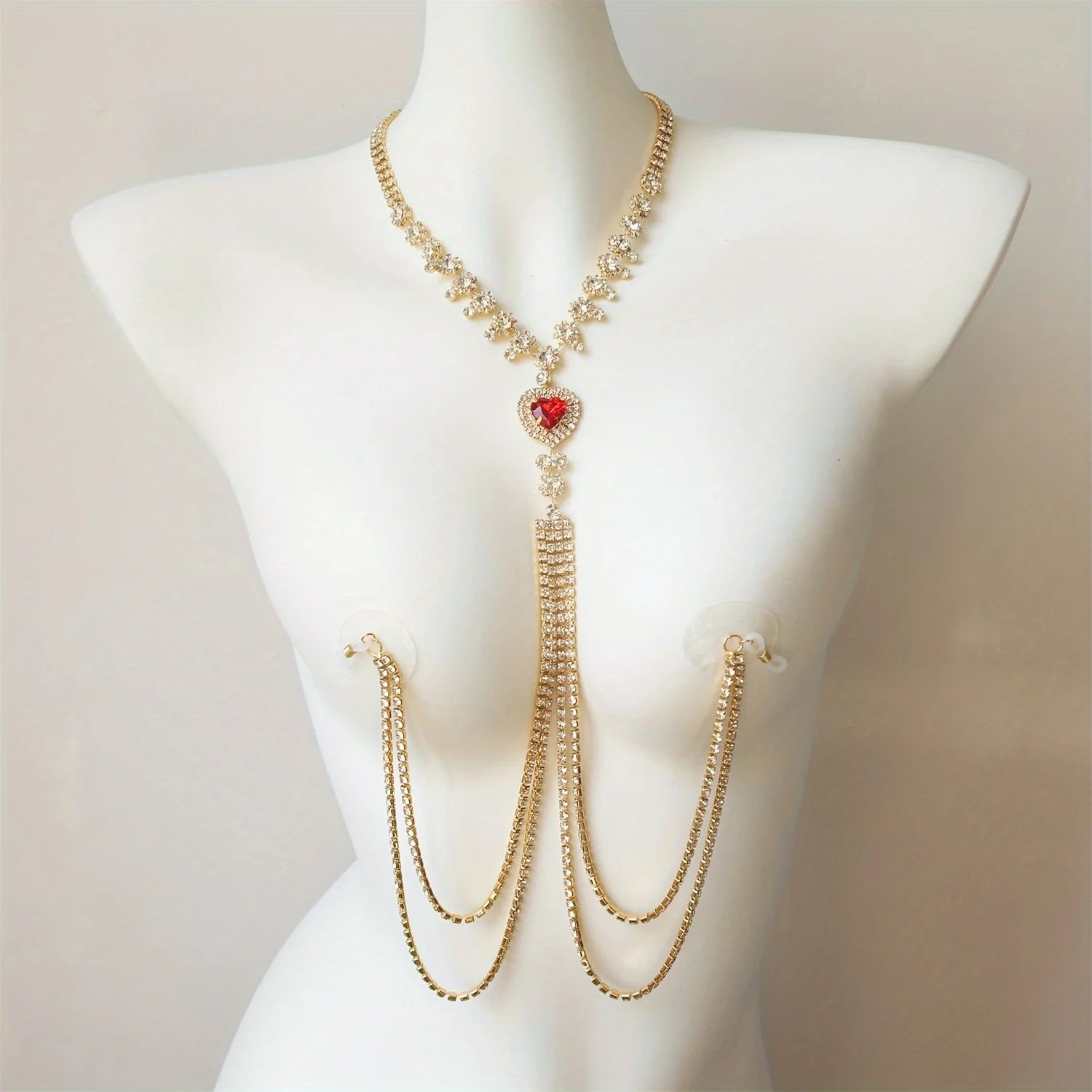 Rhinestone Nipple Chain Clamp