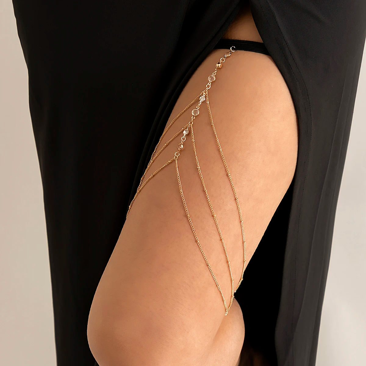 Boho Crystal Elastic Leg Thigh Chain