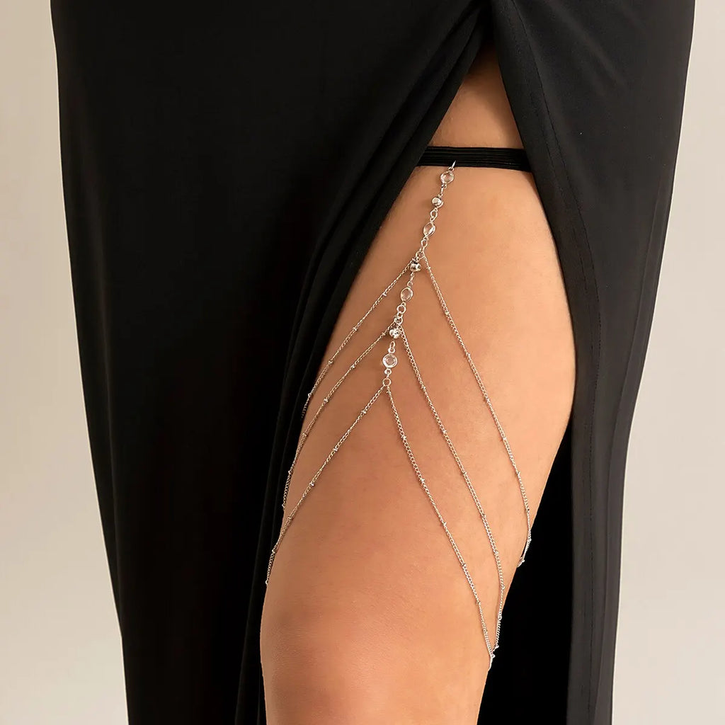 Boho Crystal Elastic Leg Thigh Chain