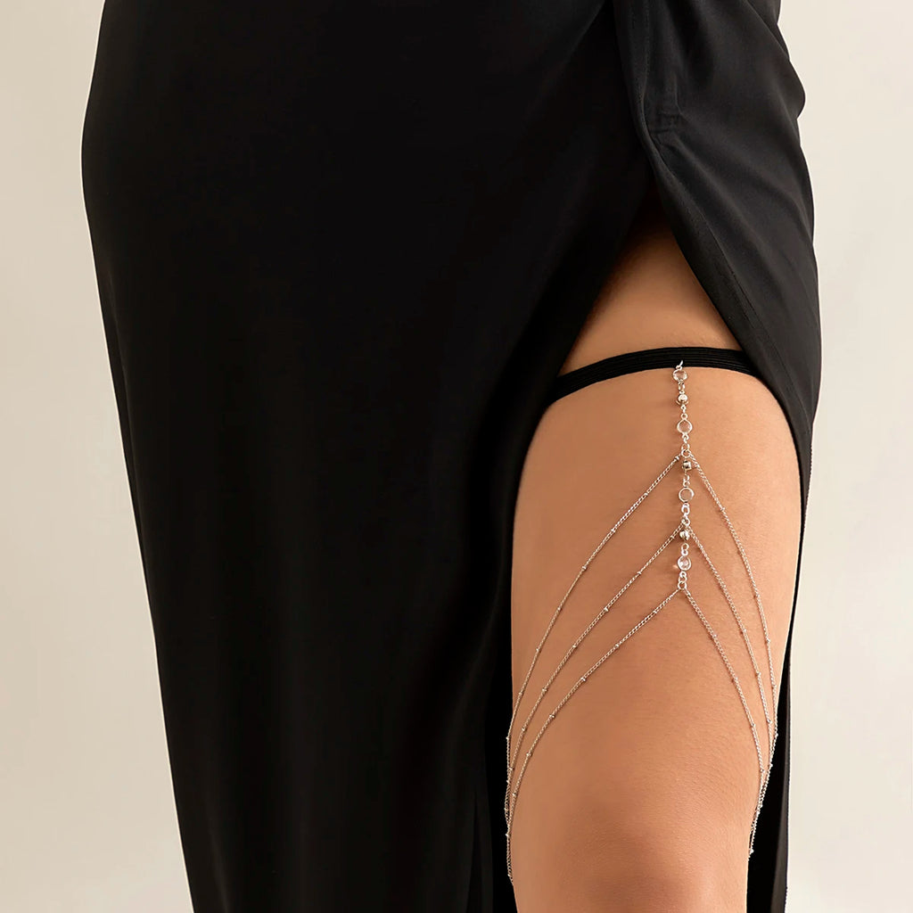 Boho Crystal Elastic Leg Thigh Chain
