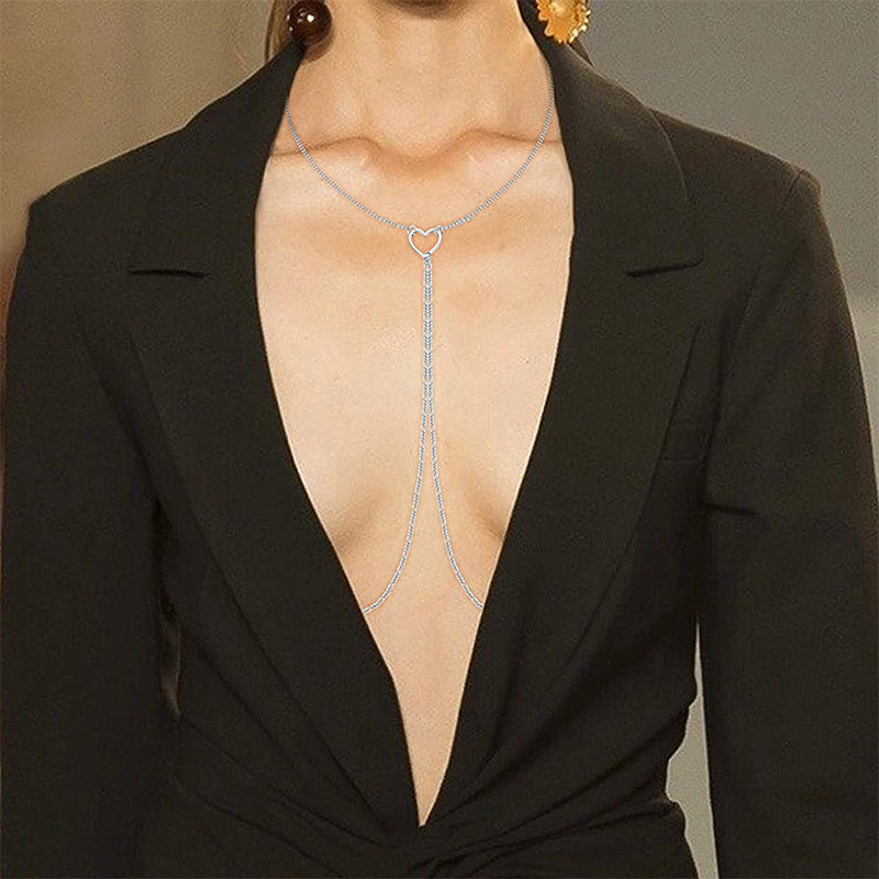Non-Piercing Fake Nipple Rings with Chain
