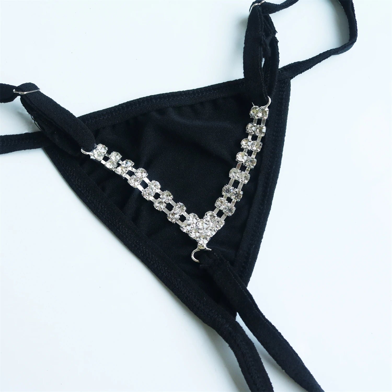Rhinestone Body Chain Thong