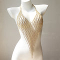Crystal Zirconia Mesh Bra Body Chain