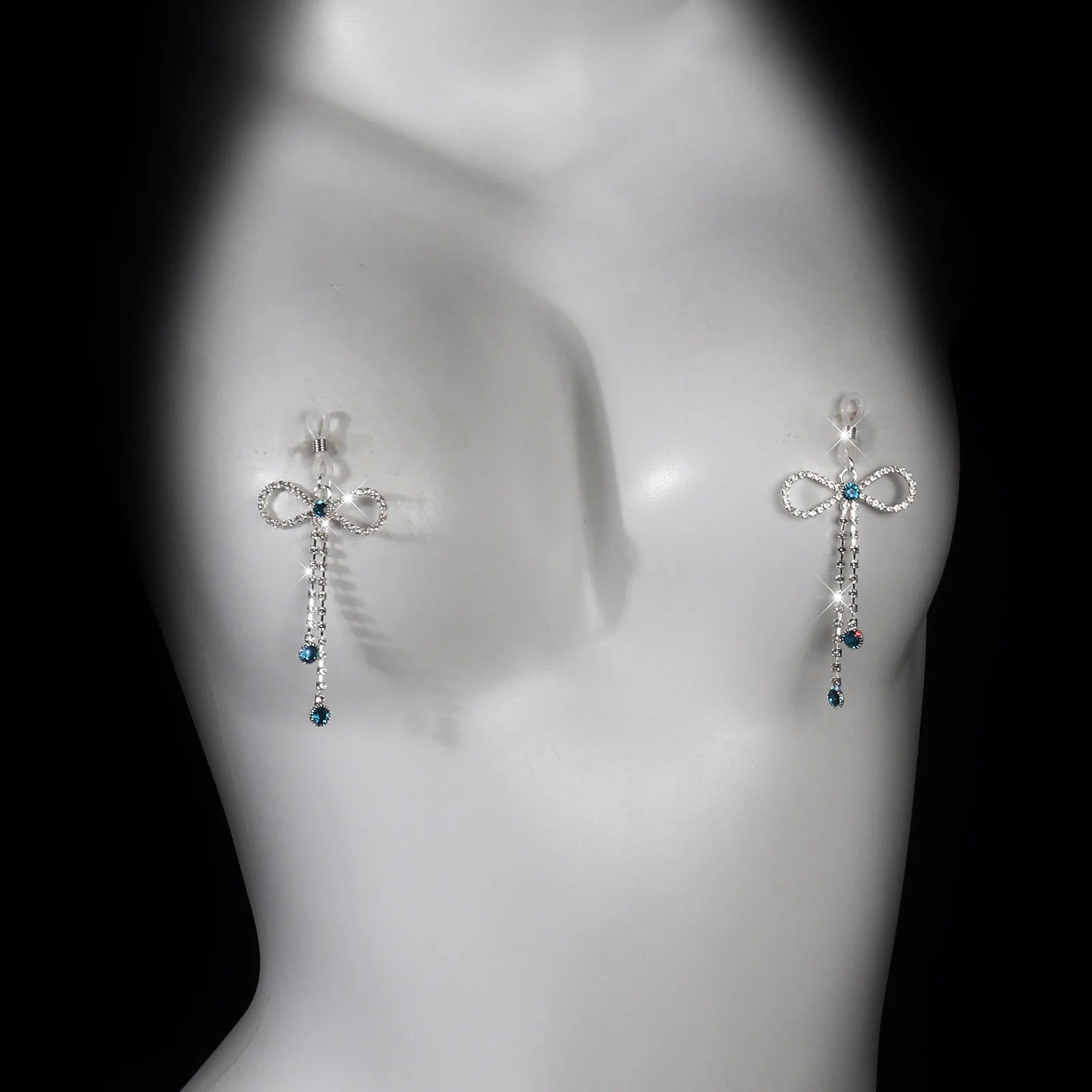 Bowknot Rhinestone Bra Body Chain
