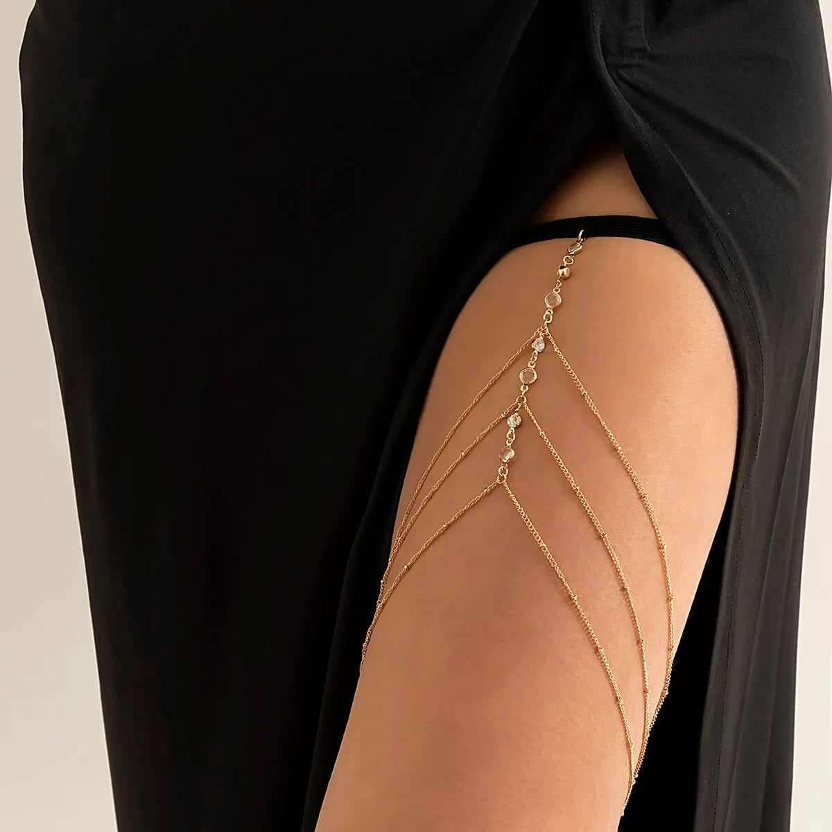 Boho Crystal Elastic Leg Thigh Chain