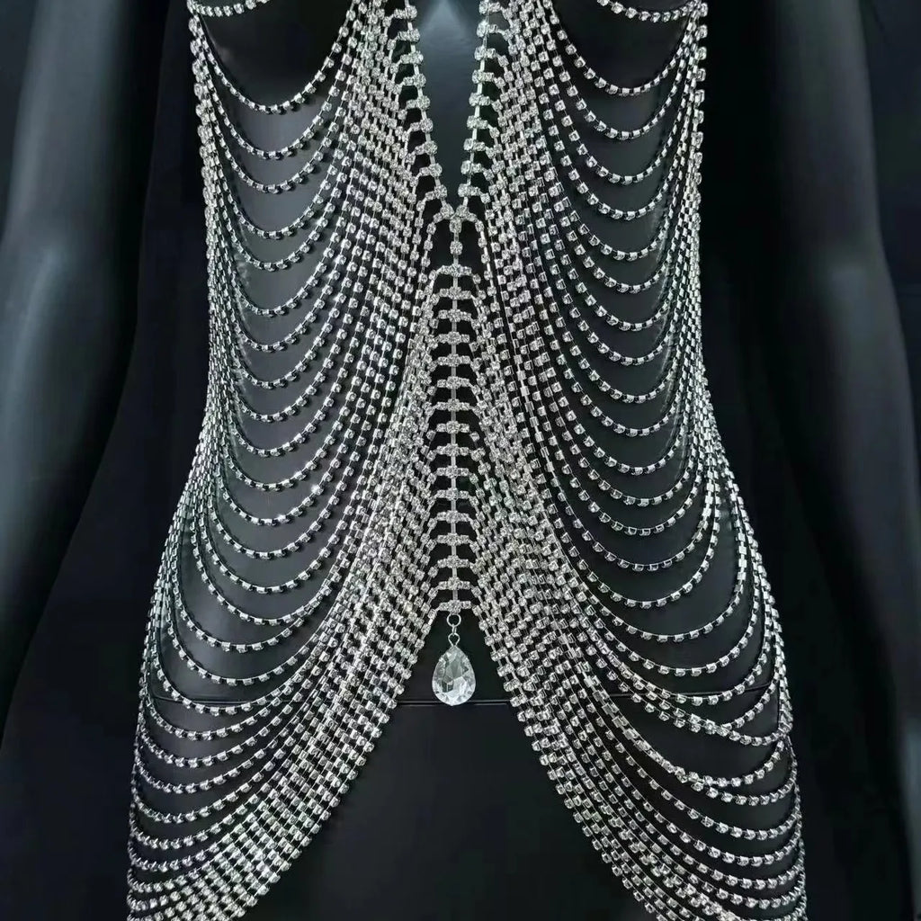 Luxury Rhinestone Tassel Full Body Chain