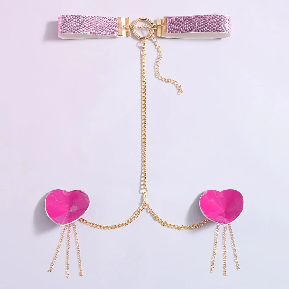 Heart Tassel Leather Nipple Cover