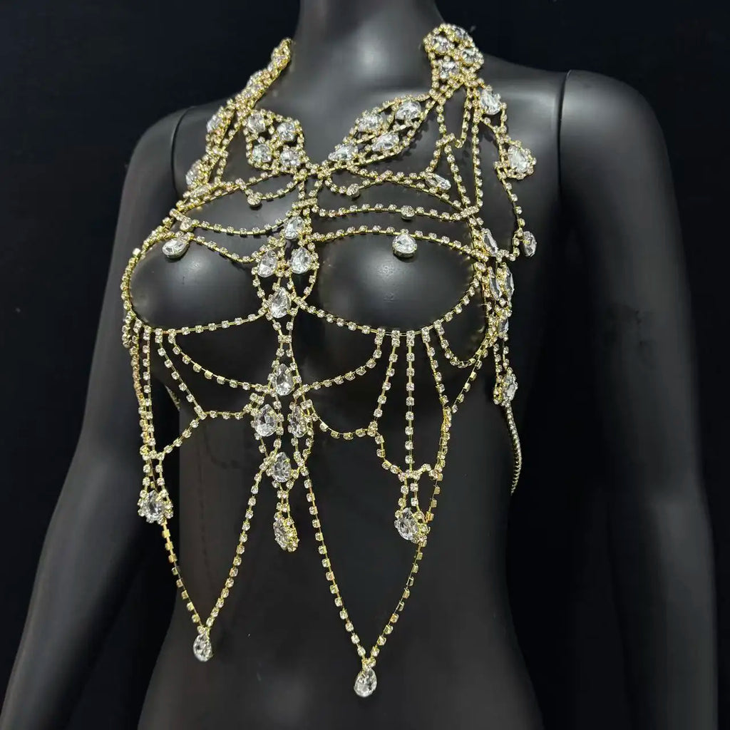 Rhinestone Chest Chain Body Harness