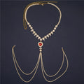 Red Heart Non-Piercing Nipple Chain