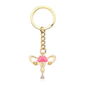 Lotus Uterus Crystal Keychain