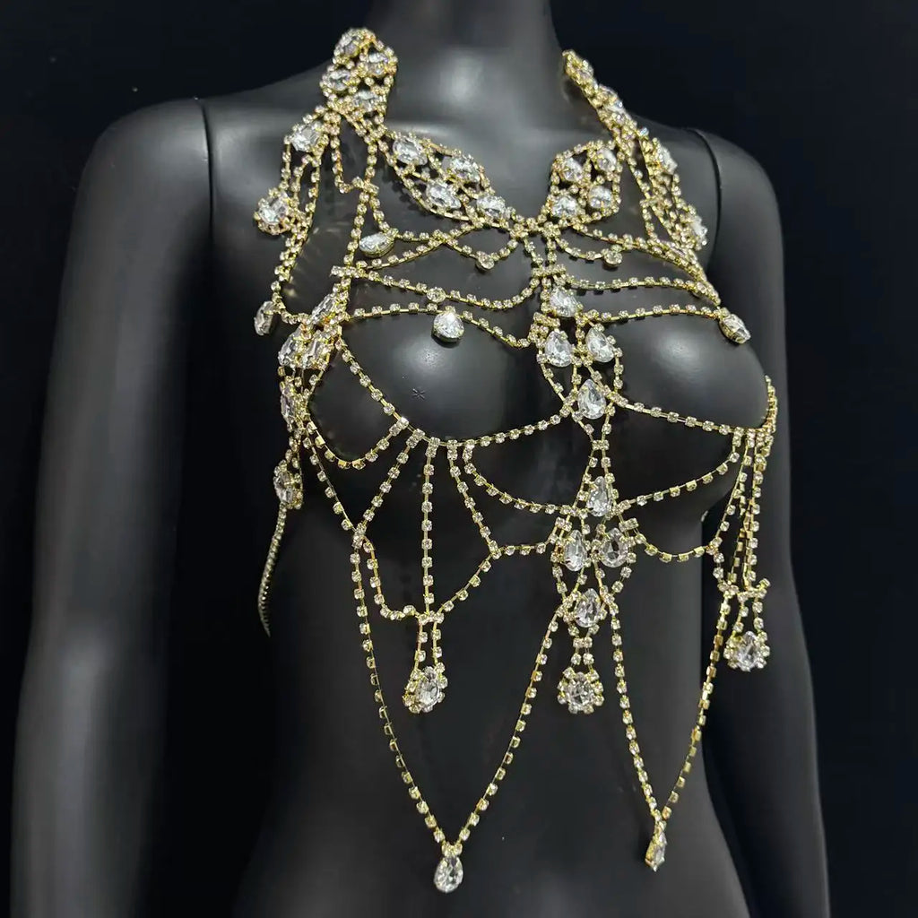 Rhinestone Chest Chain Body Harness