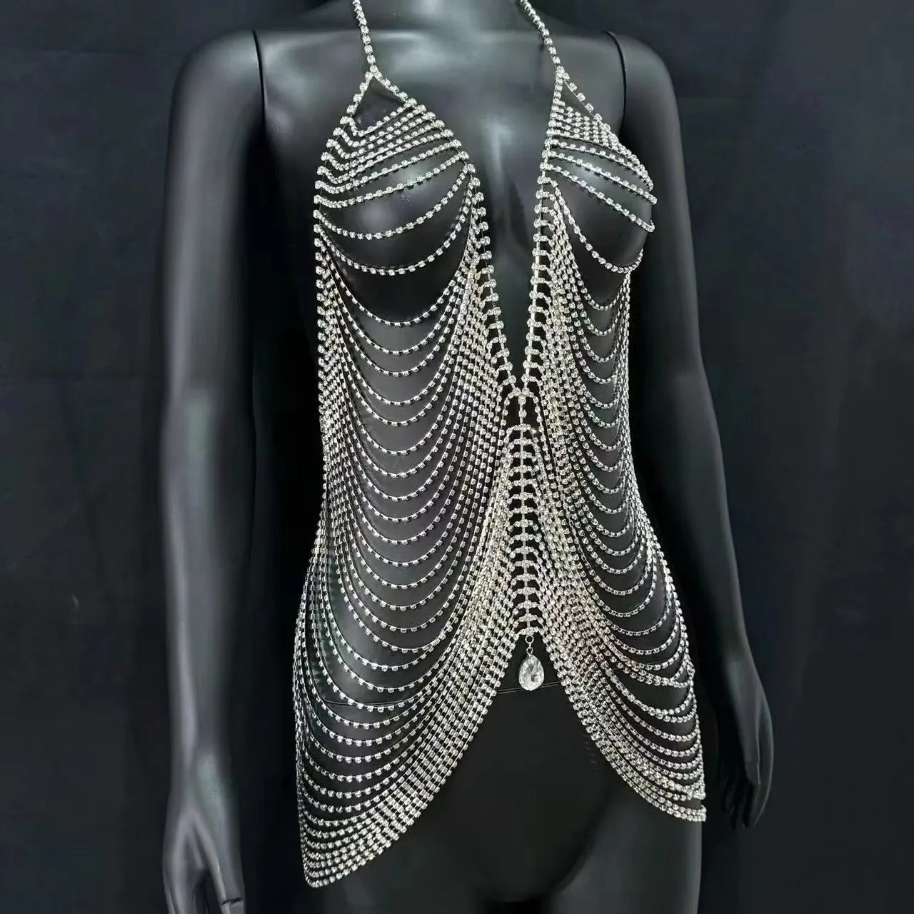 Luxury Rhinestone Tassel Full Body Chain