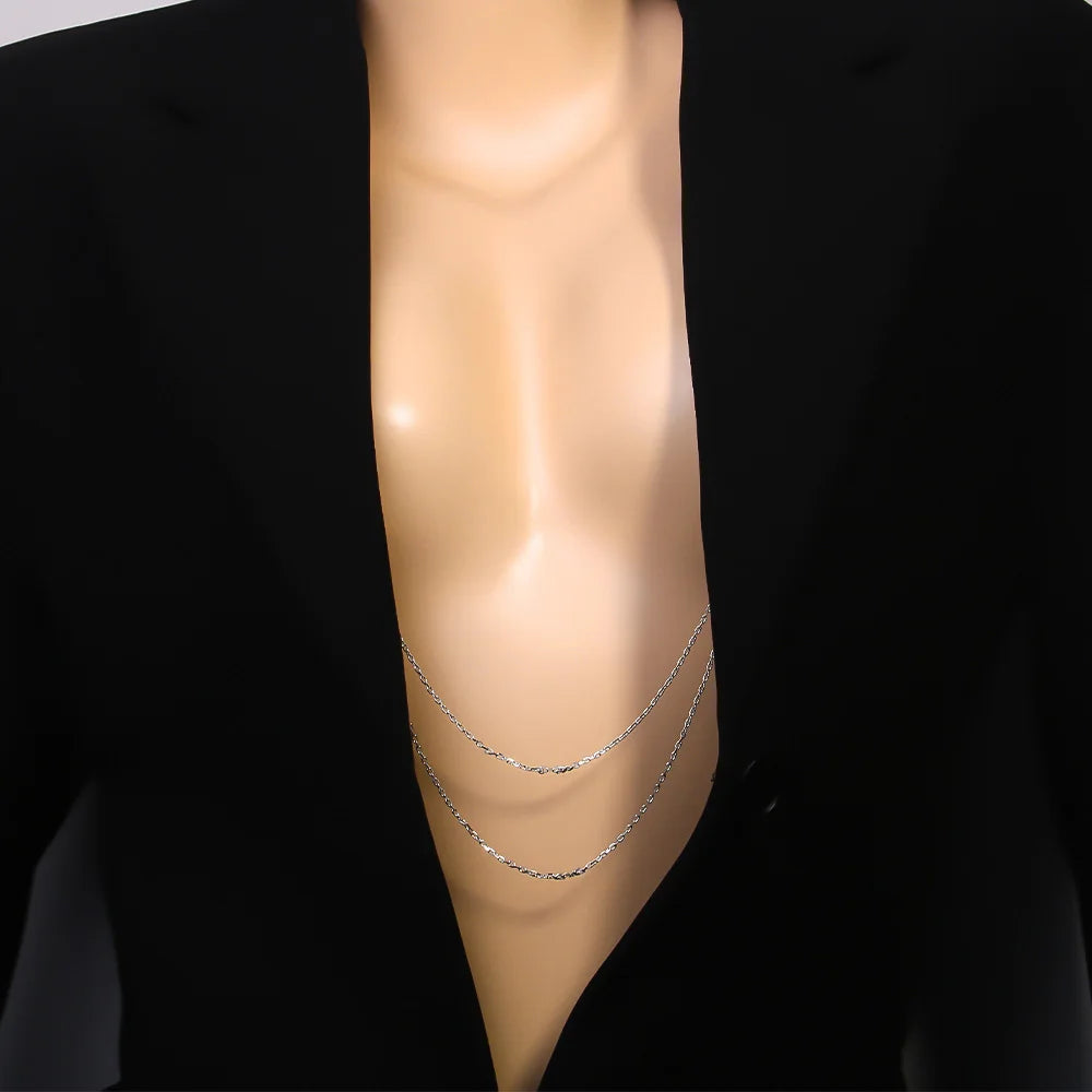 Double Layer Nipple Chain Body Jewellery