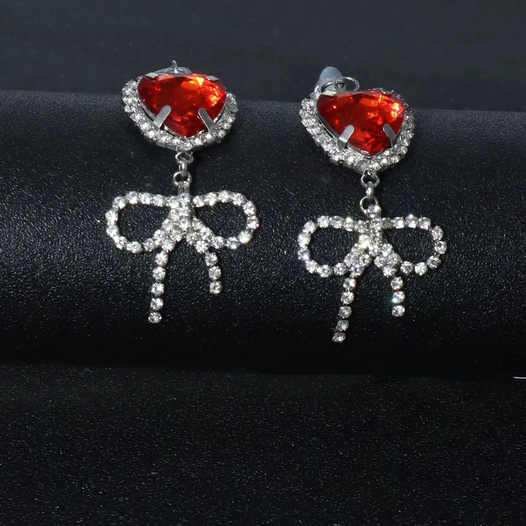 Bow Heart Nipple Rings Set