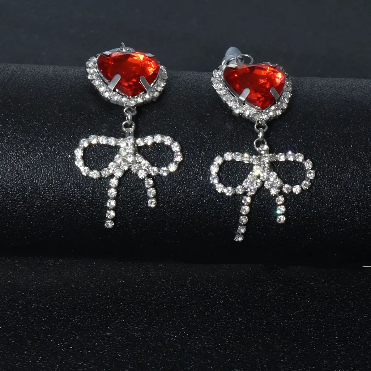 Bow Heart Nipple Rings Set