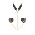 Heart Tassel Leather Nipple Cover