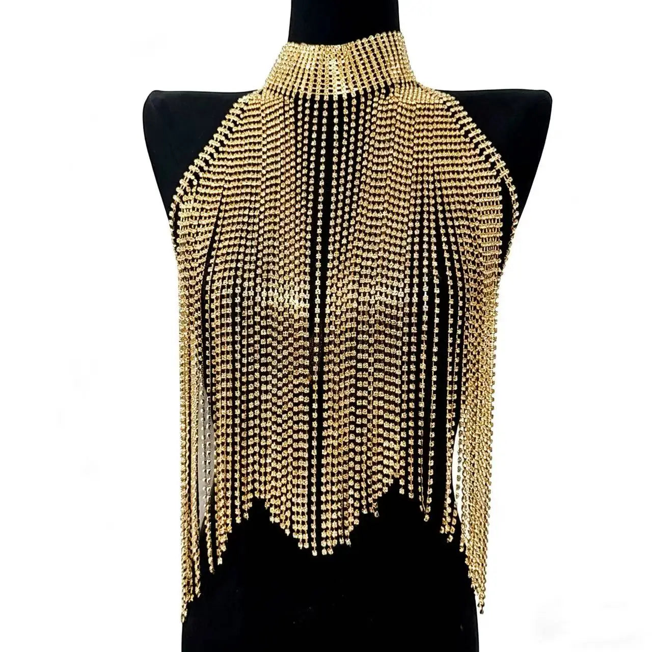 Sparkling Rhinestone Tassel Body Chain