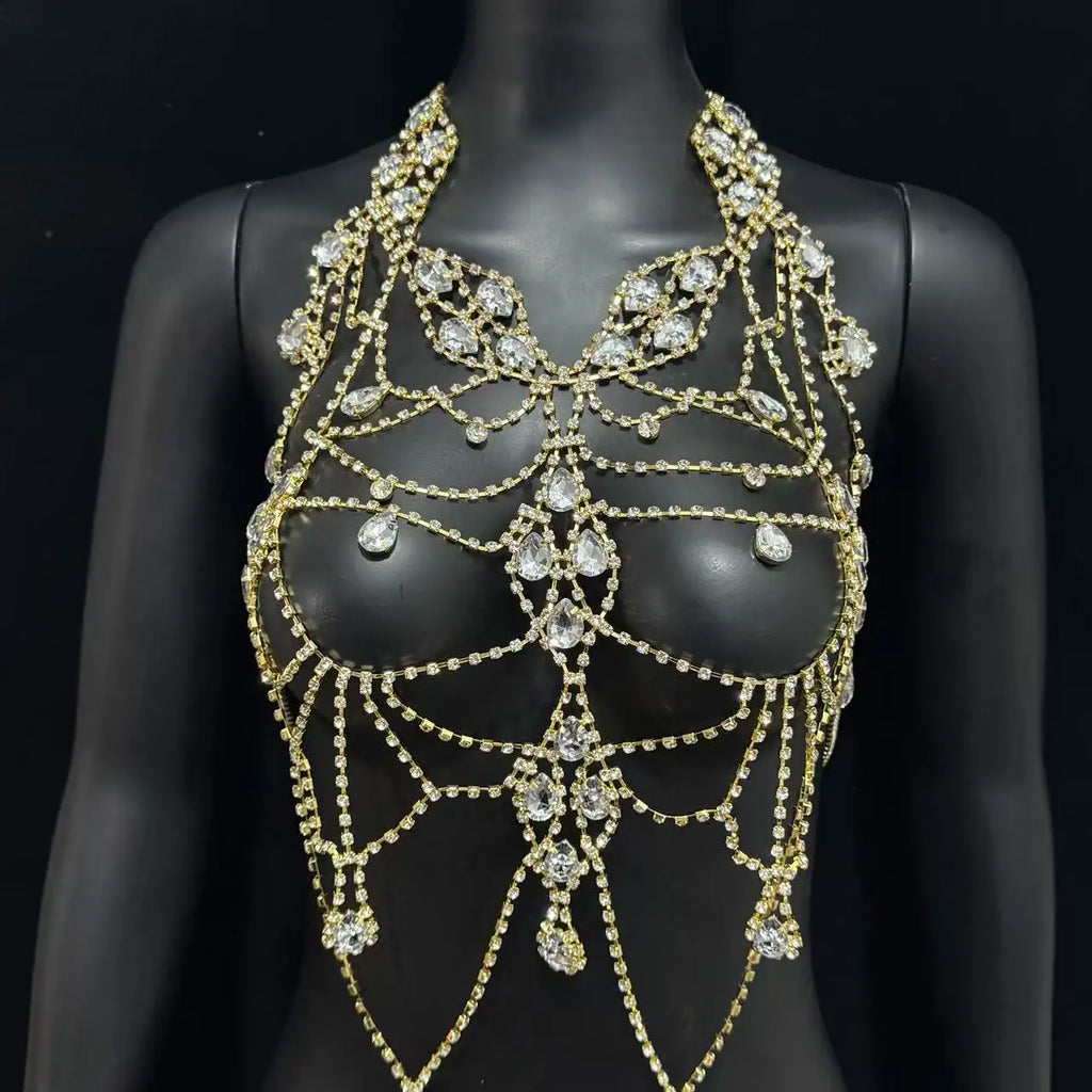 Rhinestone Chest Chain Body Harness