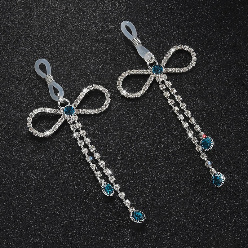 Vintage Bowknot Rhinestone Nipple Clip